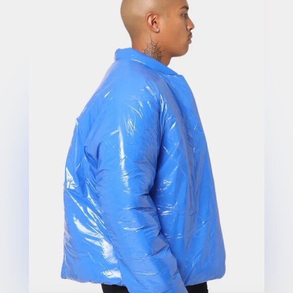 NWT Club Paradise Unisex Paxton Puffer Jacket No Front Closure - Blue- Size XL - Picture 5 of 11